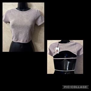 Sincerely Jules  Open Back Crop Top #8701